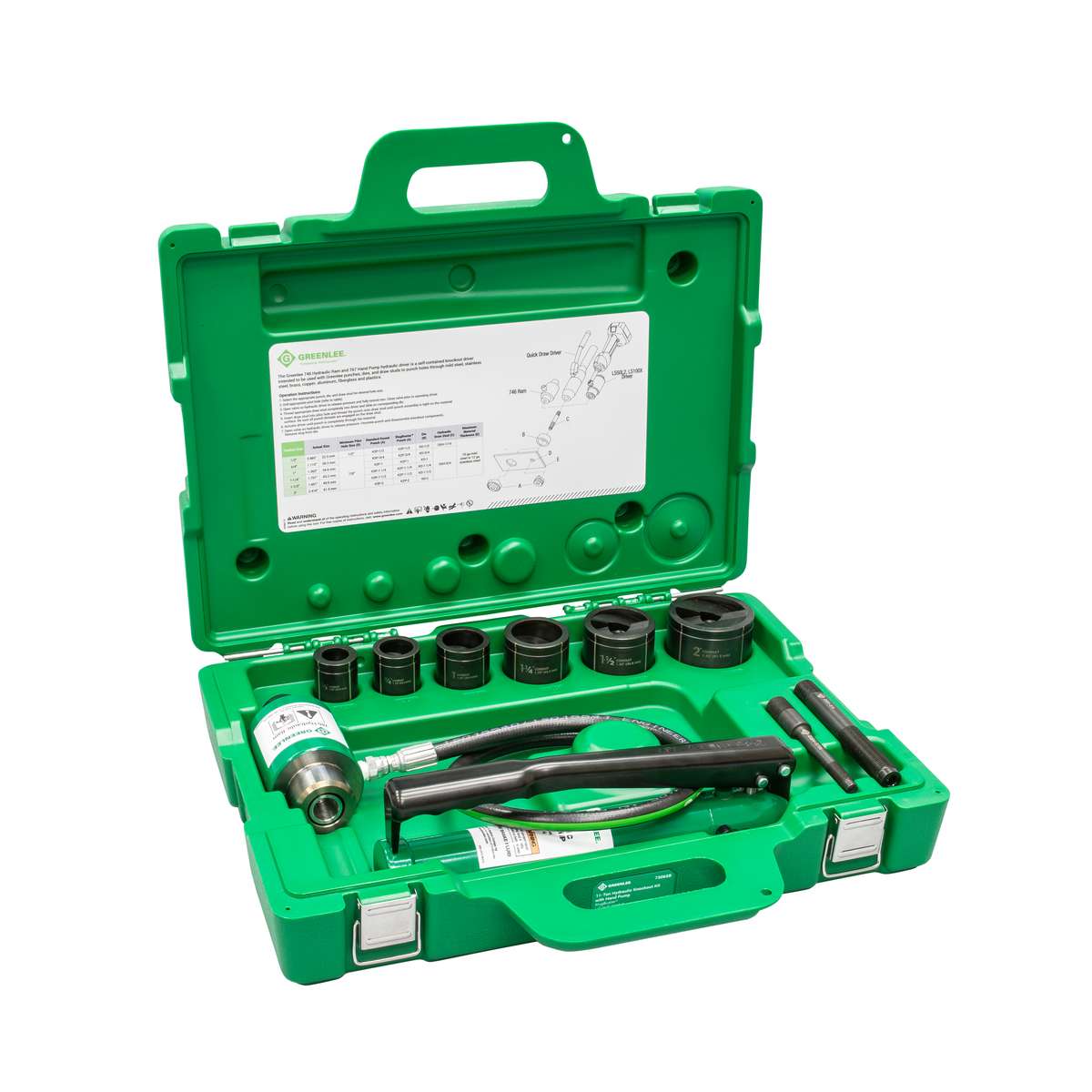Vazador de Chapa Hidráulico 7306SB 1/2" - 2" GreenLee